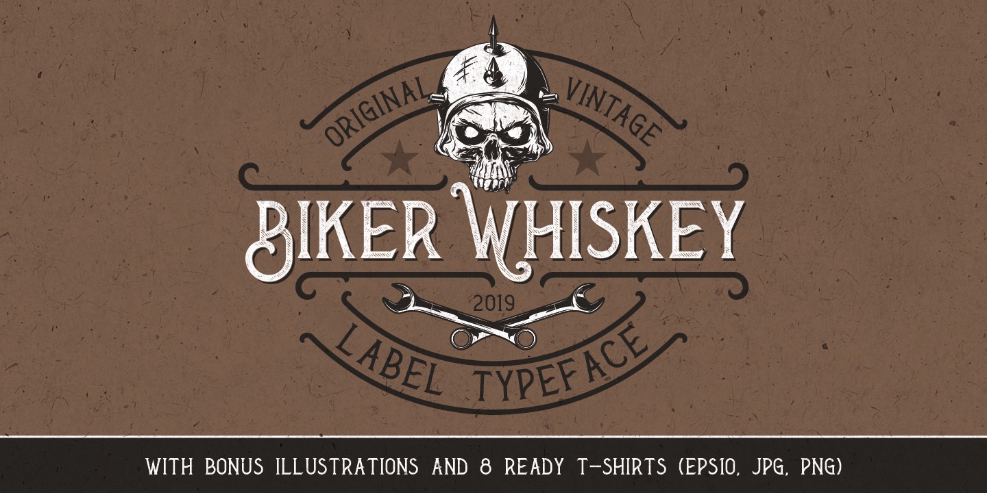 Ejemplo de fuente Biker Whiskey #1